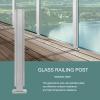 Stainless Steel Railing Post for Patio, Terrace, Pool and Outdoor Areas, Gray, 125 cm view 3