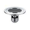 Round Shower Drain with Removable Cover, 4 in, Brass, with Hair Strainer view 1