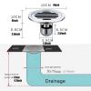 Round Shower Drain with Removable Cover, 4 in, Brass, with Hair Strainer view 4