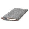 stilbag Finn Phone Pouch for Samsung Galaxy A56, Light Gray/Brown Felt, Made in Germany view 4