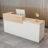CCUKTFN Reception Counter with Drawer and Open Shelves, Modern Reception Desk, 100 × 240 cm, for Offices, Salons, Lobbies, and Retail Stores view 1