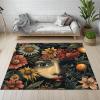 Dyjuaa Darkness Daisy Mystery Face Short-Pile Rug, Washable, Non-Slip, 120 x 170 cm view 2