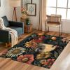 Dyjuaa Darkness Daisy Mystery Face Short-Pile Rug, Washable, Non-Slip, 120 x 170 cm view 3
