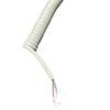 4-Conductor Telescoping Coil Cable, White, 3 mm OD, 50–70 cm view 3