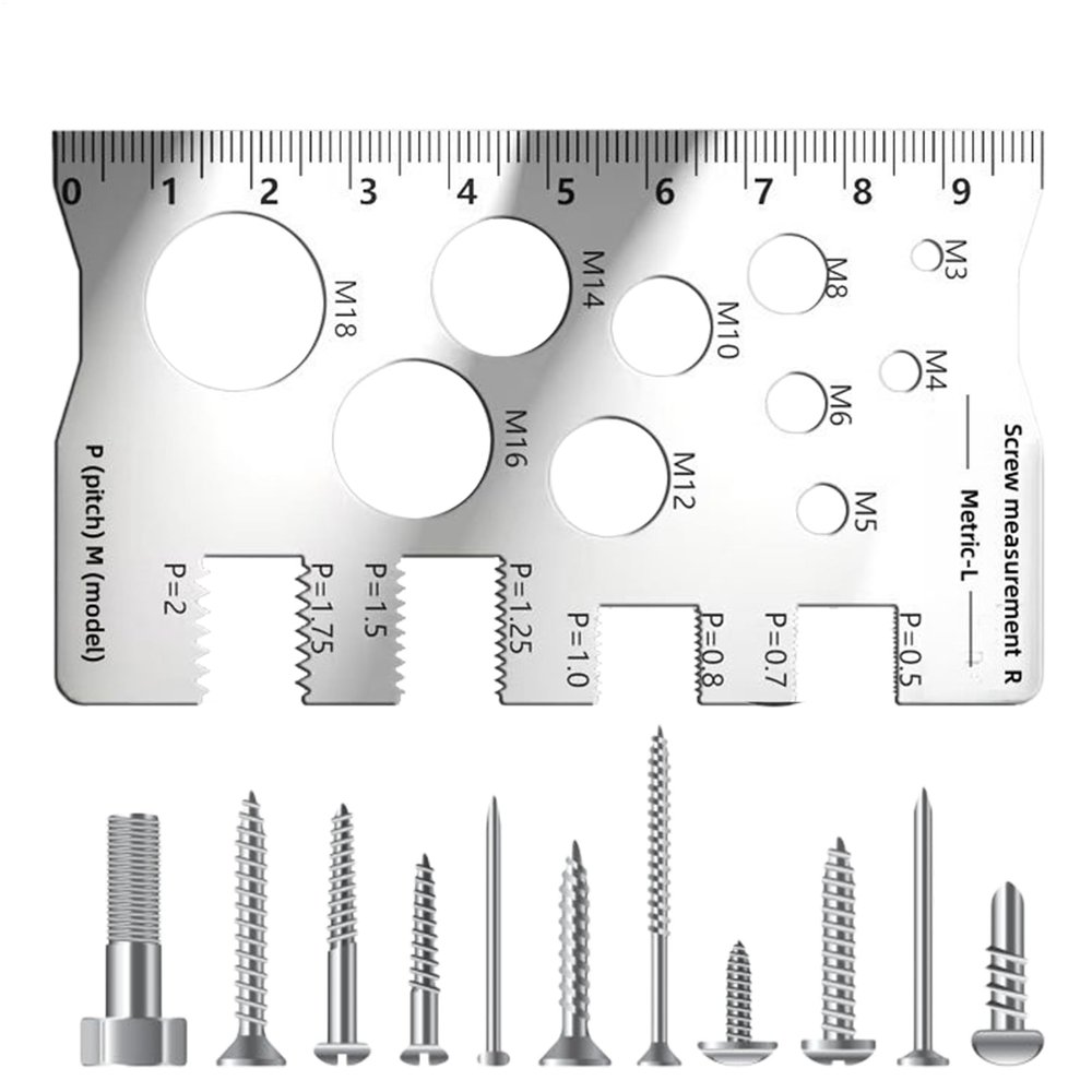 Thread Gauge for Screws and Bolts, Precise Screw Measurement