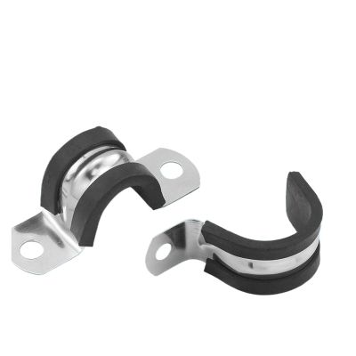 Stainless Steel Rubber-Lined P-Clamp, 108 mm, 1 Piece