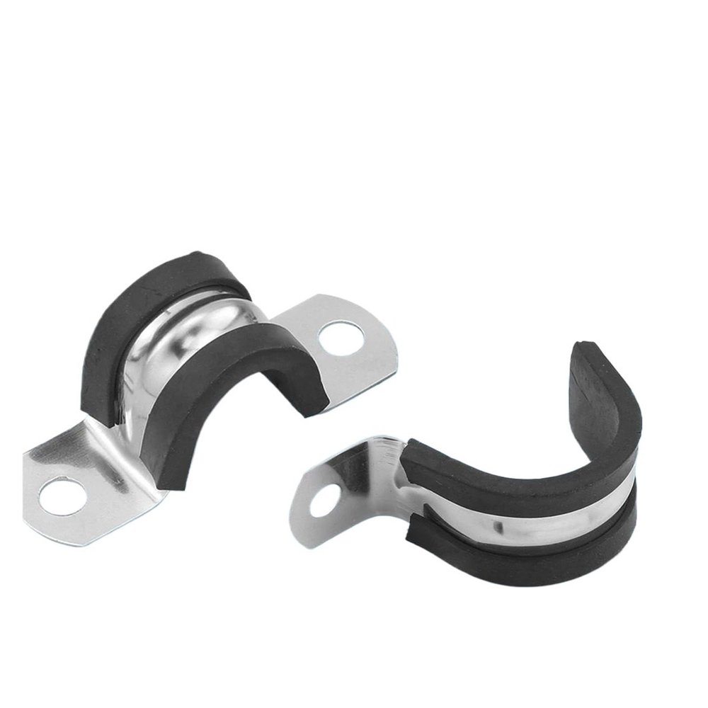 Stainless Steel Rubber-Lined P-Clamp, 108 mm, 1 Piece