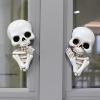 Skull Decoration for Home, Resin Sculpture in a Hidden Pose As view 2