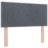 Qnhdfrt Wall-Mounted Velvet Headboard, Dark Gray, 35.4 x 15.7 Inches view 2