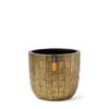 Capi Europe Blocks Ball Planter, 17 x 15 cm, Gold, Indoor - CAPI Indoor BBSGB133 view 1