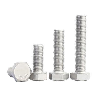 DeVow M6–M16 Fine-Thread External Hex Bolts, 304 Stainless Steel, DIN 933, M6 × 0.75 × 35 mm, 3 pcs