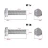 DeVow M6–M16 Fine-Thread External Hex Bolts, 304 Stainless Steel, DIN 933, M6 × 0.75 × 35 mm, 3 pcs view 3