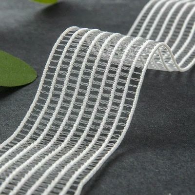 50-Yard Mesh Elastic Band, White, 50 mm