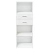 KTHLBRH Tall White Sideboard Made of Engineered Wood, Classic Storage Cabinet, 45 x 42.5 x 124 cm view 4