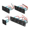 12V 1–4-Gang Universal Rocker Switch Panel with USB, Blue LED, Red Switches view 2