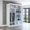 A&J MöbelLand NIKO Sliding-Door Wardrobe, 2 Doors with Mirrors, 160 cm, Black view 2