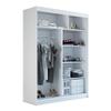 A&J MöbelLand NIKO Sliding-Door Wardrobe, 2 Doors with Mirrors, 160 cm, Black view 3