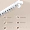 Self-Adhesive Ceiling Curtain Track, No Drilling, 40 × 600 cm, 140 cm (4.6 ft) view 3