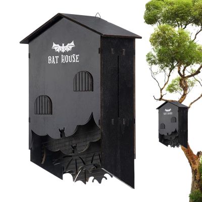 Three-Chamber Bat Box for Outdoor Use on Trees and Walls