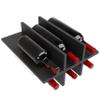 UATARU Kitchen Trolley on Wheels with Worktop, Towel Holder, Drawers, Spice Rack and Adjustable Shelves, Black view 2