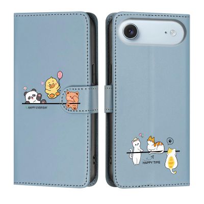 Butnyeoe Flip Wallet Case for iPhone 17 Air, Blue