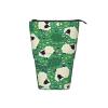 OTTKGGA Cute Cartoon Sheep Telescopic Pencil Case, Zippered Stationery Organizer, Black, One Size view 3