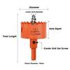 HSS Bi-Metal Hole Saw, 75–95 mm, for Wood, Soft Metal and Drywall (90 mm) view 2