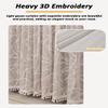 Aeovot Dustproof Cabinet Curtain for Shelves, Short Sliding Tulle Curtain with Tassel, 70 x 50 cm view 3