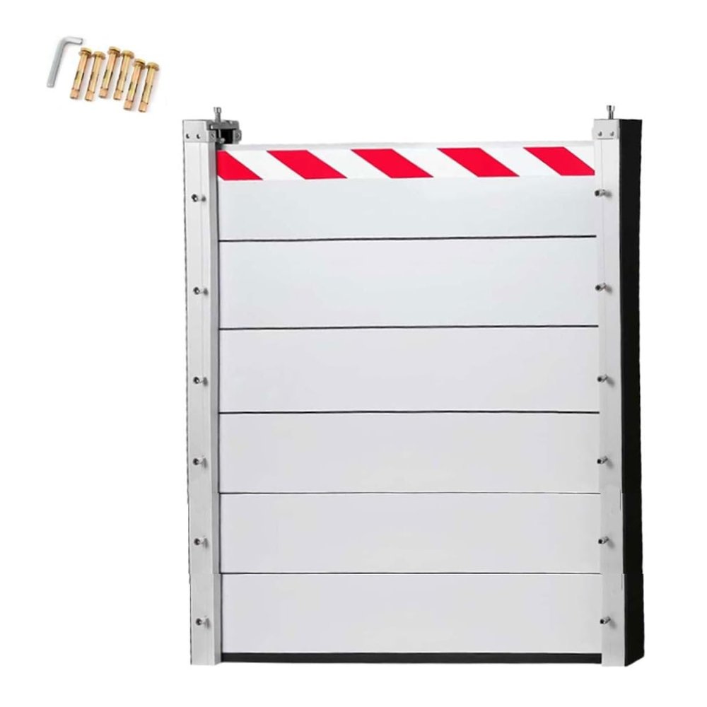 173 cm Door Flood Barrier, 120 cm High, Aluminum Alloy