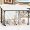 Outdoor Transparent Tarp Curtains with Zippers, 0.3 mm Waterproof Clear PVC Side Panels with Grommets for Pergolas and Pavilions, W/H 1.92 m (6.2 x 6.6 ft) view 1