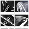 Outdoor Transparent Tarp Curtains with Zippers, 0.3 mm Waterproof Clear PVC Side Panels with Grommets for Pergolas and Pavilions, W/H 1.92 m (6.2 x 6.6 ft) view 3