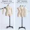 Dress Form with Flexible Arms, Foam Mannequin for Sewing and Tailoring view 4