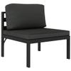Teenpull 2-Seater Garden Sofa with Cushions, Anthracite Aluminum view 3