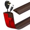 Self-Adhesive Floor Cable Raceway, 6 m, 2 cm, Dark Brown Wood Grain view 1