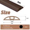 Self-Adhesive Floor Cable Raceway, 6 m, 2 cm, Dark Brown Wood Grain view 2