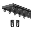 Double-Track Curtain Rail 2.30 m (7.5 ft), Aluminum, Black view 1