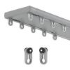 Double-Track Aluminum Curtain Track Set, Gray, 2.2 m view 1