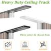 Double-Track Aluminum Curtain Track Set, Gray, 2.2 m view 2