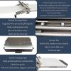 JIANGYUXINLI Manual Stainless Steel Dough Sheeter, Foldable, Adjustable Thickness view 3