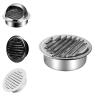Stainless Steel Ventilation Grille, Exterior Vent Cover, 70/120/160/200 mm, Flat Silver, 100 mm view 1