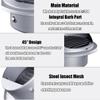 Stainless Steel Ventilation Grille, Exterior Vent Cover, 70/120/160/200 mm, Flat Silver, 100 mm view 3
