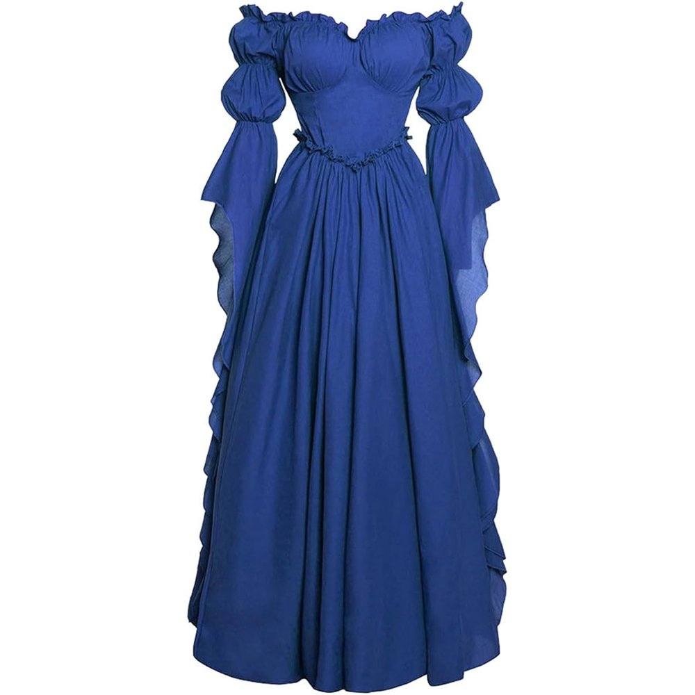 Gothic Victorian Off-the-Shoulder Dress for Women