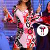 Women's 70s Hippie Costume with Matching Headband view 3