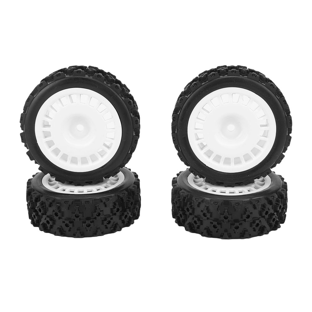 SPYMINNPOO 4-Piece 1/10 RC Car Tires, Rally Racing Wheels for Improved Grip and Stability, Tire Set for On-Road Cars