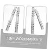 Loose-Leaf Binder Clips, 4-Piece Stainless Steel Set, Silver view 3