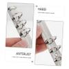 Loose-Leaf Binder Clips, 4-Piece Stainless Steel Set, Silver view 4