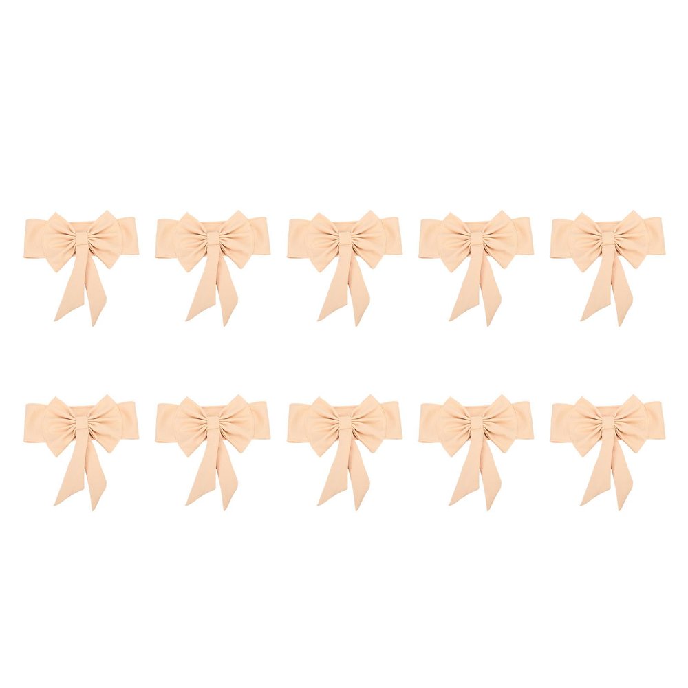 Elastic Chair Sash Bows for Weddings, 10-Piece Polyester Decoration