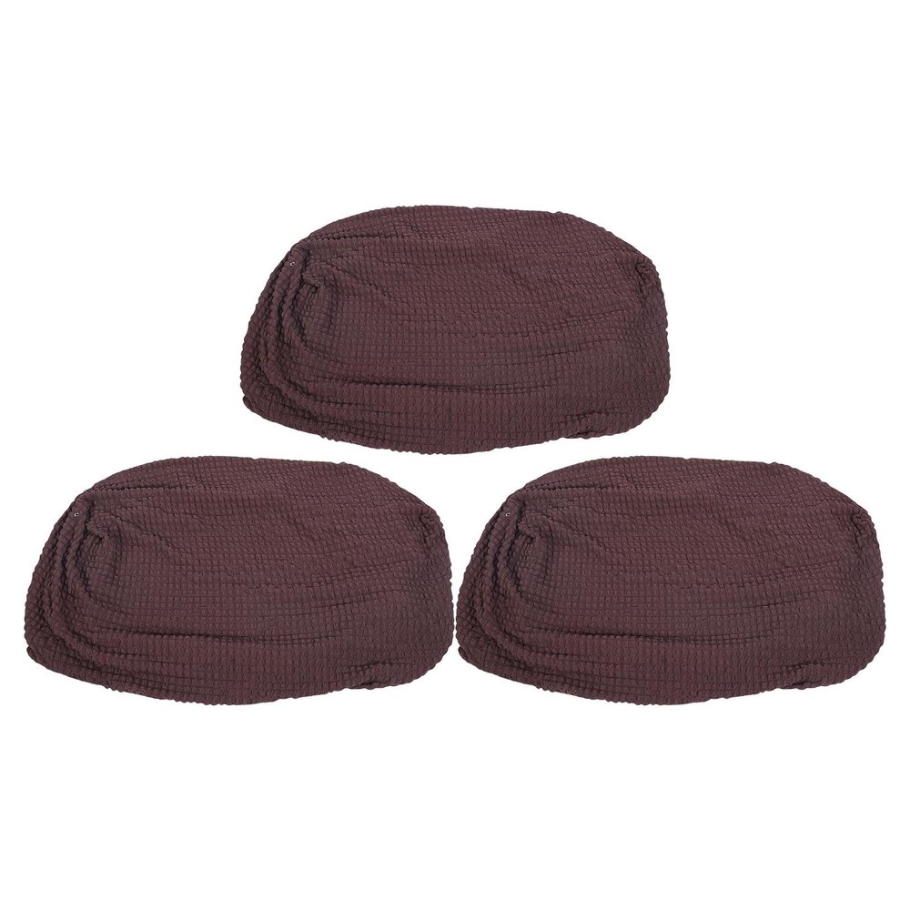 TOPINCN Elastic Sofa Cover Set, 3-Piece Polyester Full-Wrap Couch Covers, Light Brown