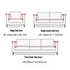 TOPINCN Elastic Sofa Cover Set, 3-Piece Polyester Full-Wrap Couch Covers, Light Brown view 2