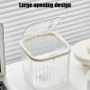 Mini Desktop Trash Can, Clear Cosmetic Storage Box view 3